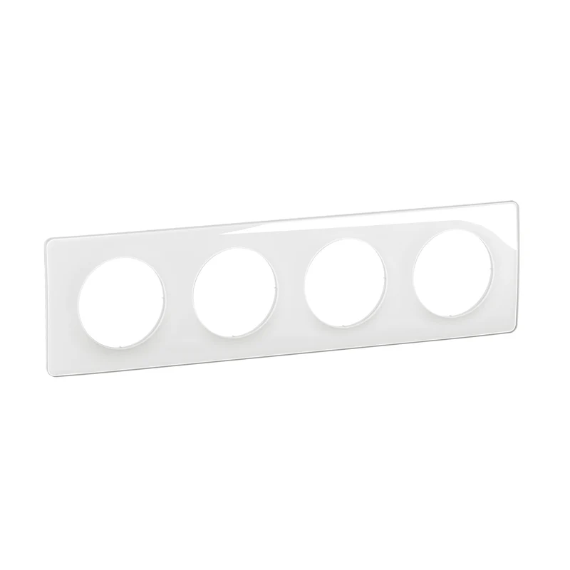 Céliane - plaque de finition 4 postes blanc émaillé - Legrand CP0004