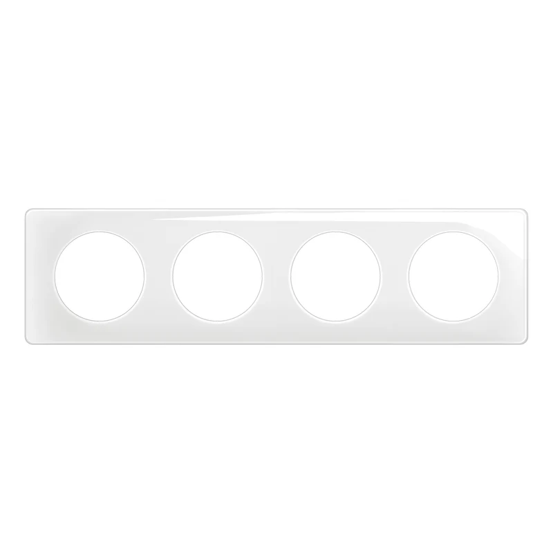 Céliane - plaque de finition 4 postes blanc émaillé - Legrand CP0004
