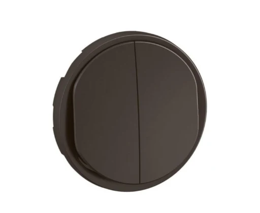 Céliane - enjoliveur double interrupteur ou va-et-vient noir - Legrand CN2001