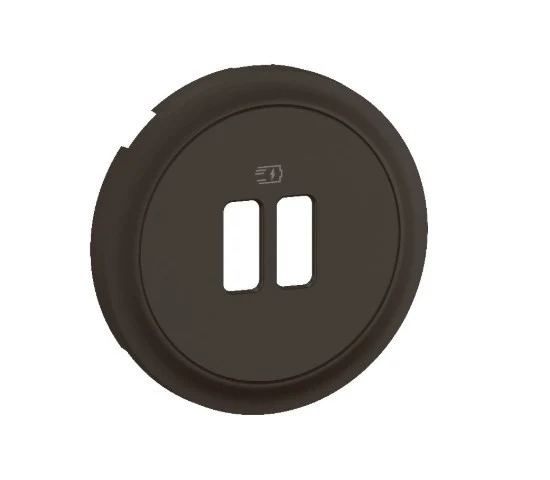 Céliane - enjoliveur prise chargeur USB simple ou double noir - Legrand CN0154