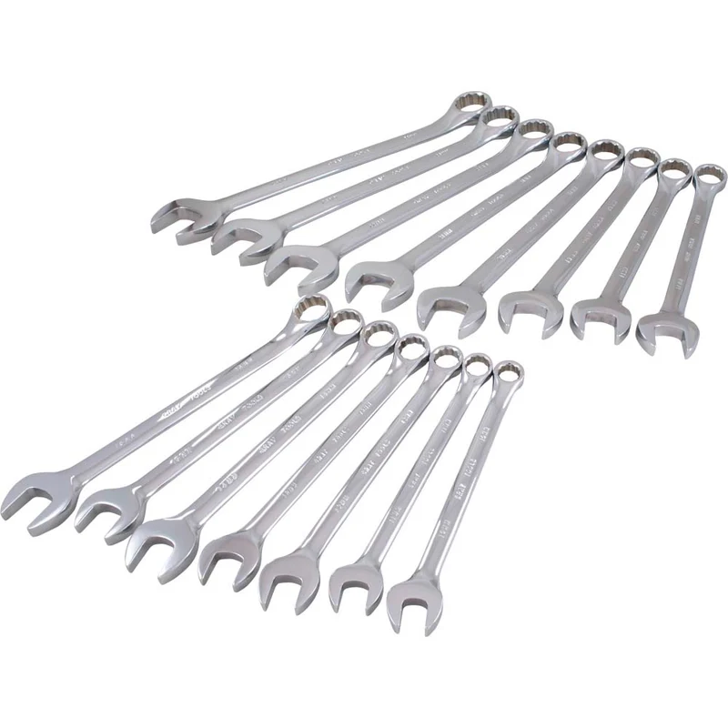JEU DE CLEFS COMBINÉES MÉTRIQUES 15PCS