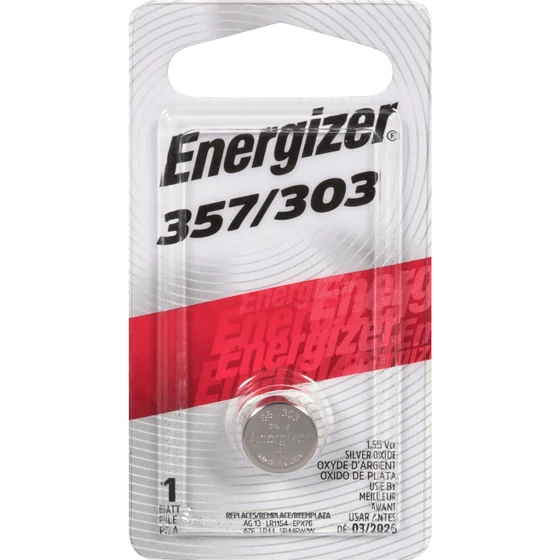 357 – PILE BOUTON ARGENT OXYDE 1,55V ENERGIZER