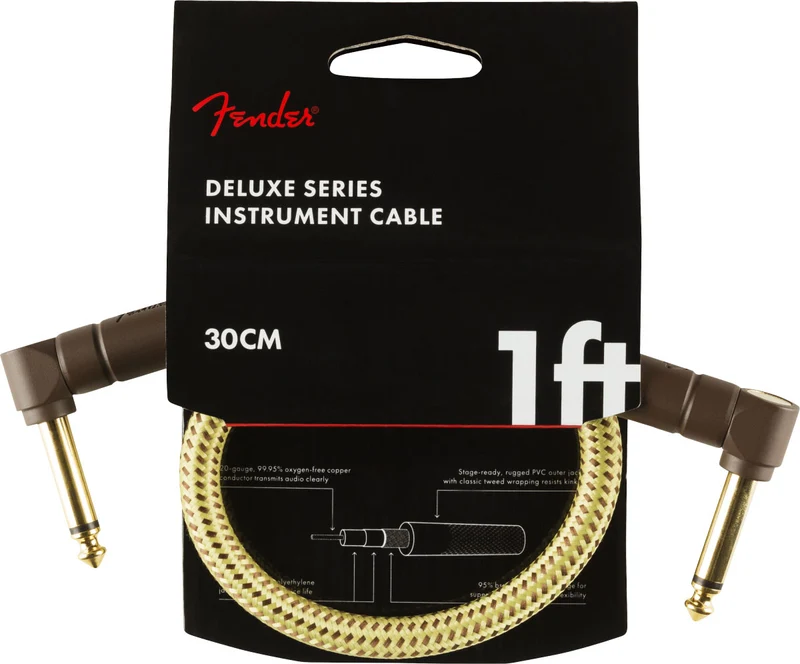 30cm Deluxe Instrument Cable Tweed