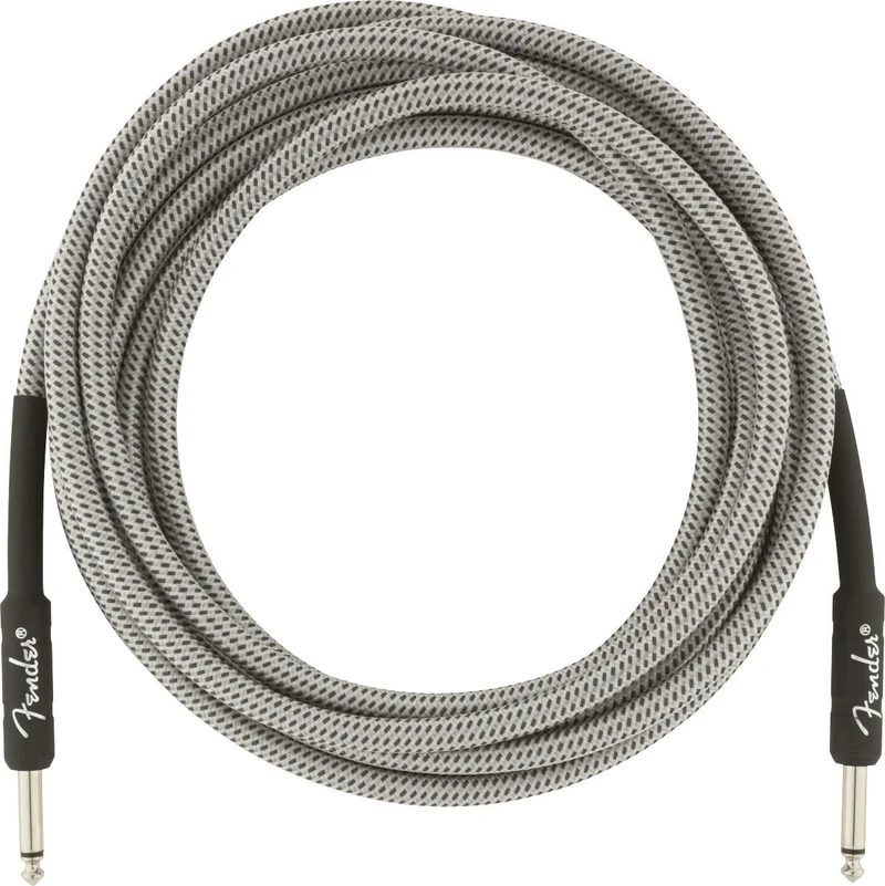 4,5m Professional Instrument Cable White Tweed