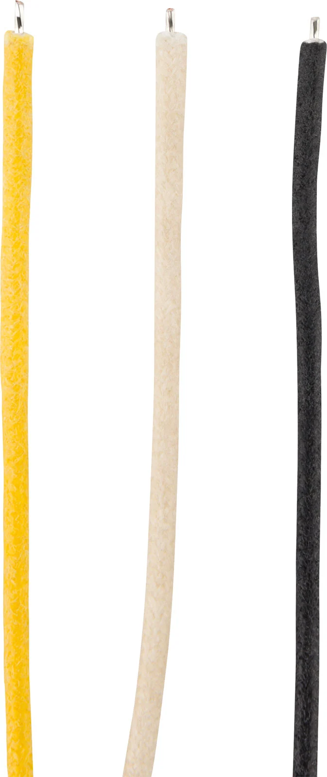 Pure Vintage Cloth Wire 22 AWG 15" Black White Yellow