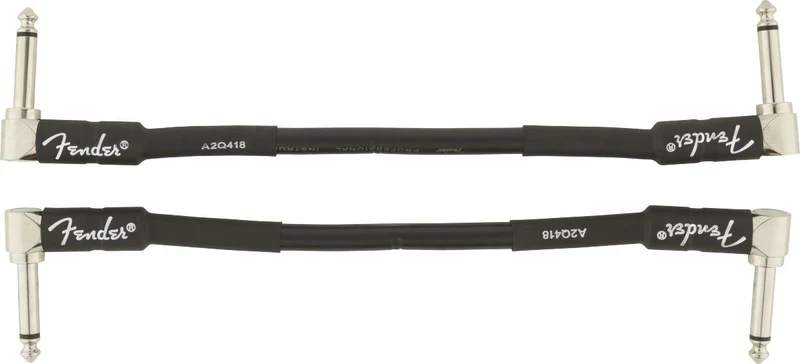 15cm Professional Instrument Cable 2-pack Black