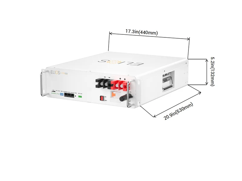 Elios Litio5.12 | 5.12 KWh/51.2VDC Lithium Battery | Rack Mount