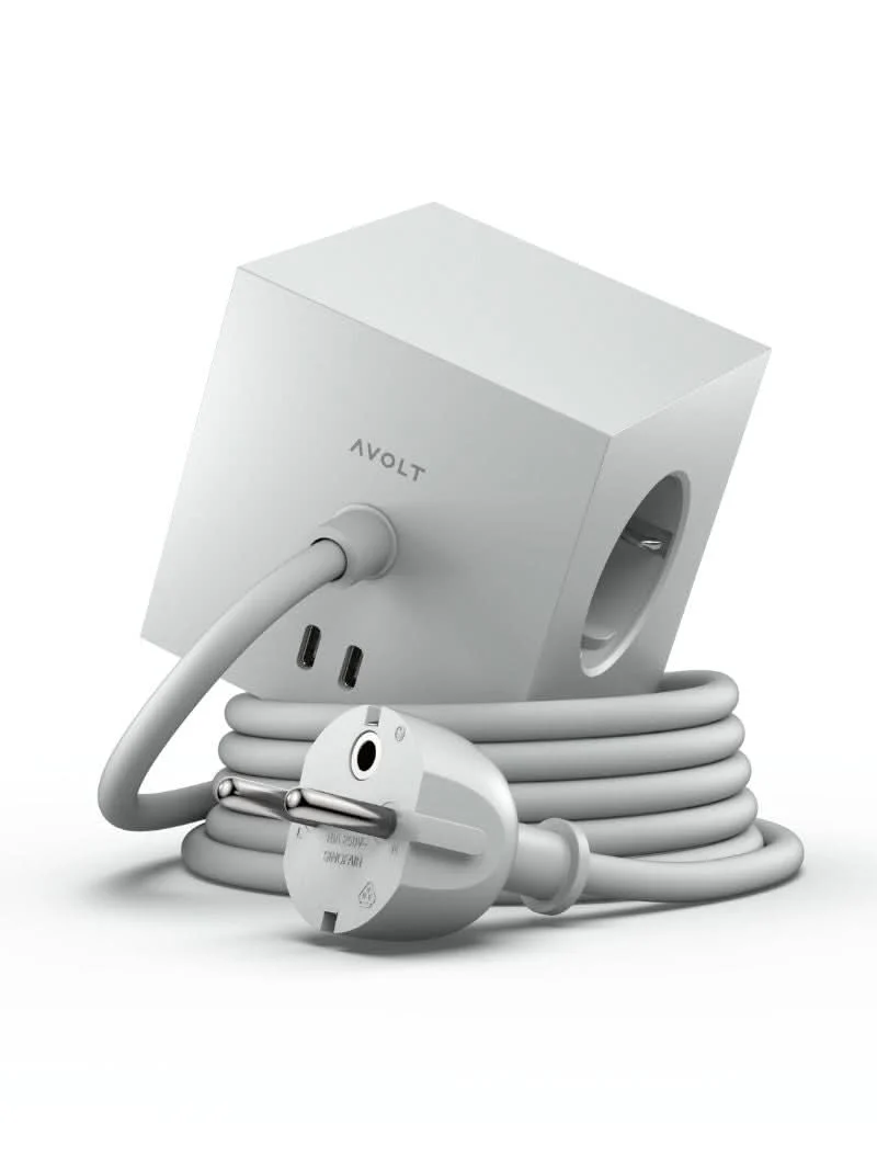 Multiprise Cube, Aimantée, 2 Ports USB C | Avolt