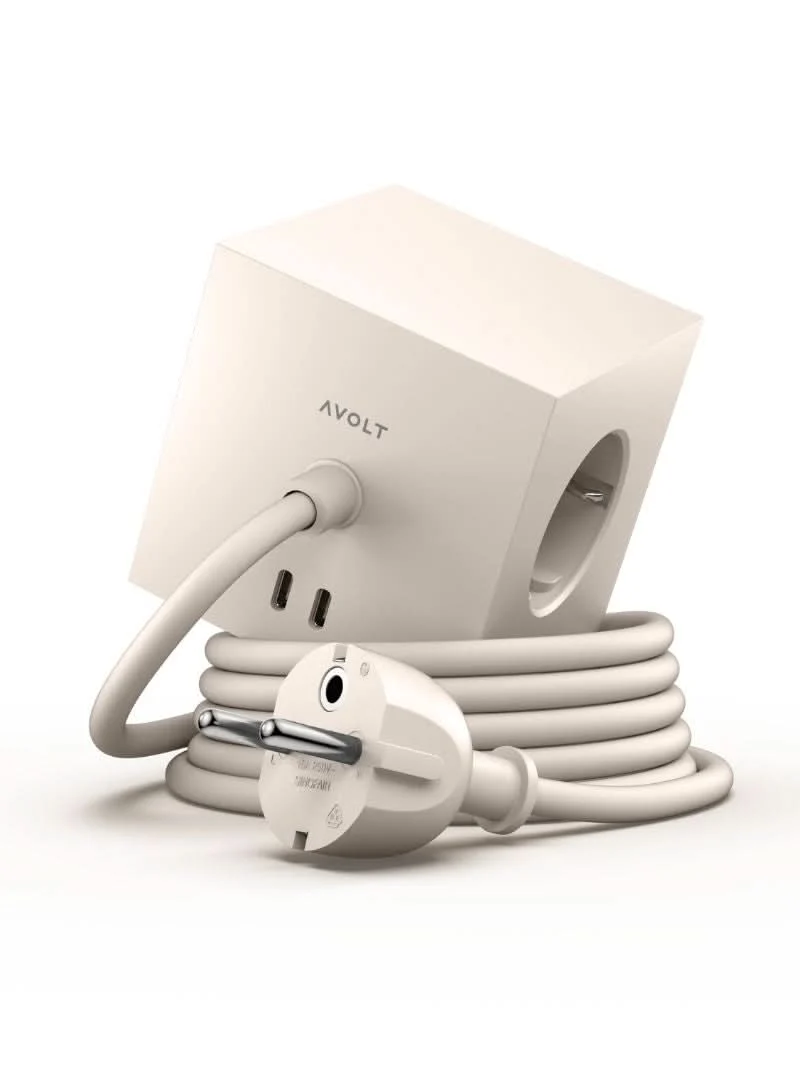 Multiprise Cube, Aimantée, 2 Ports USB C | Avolt