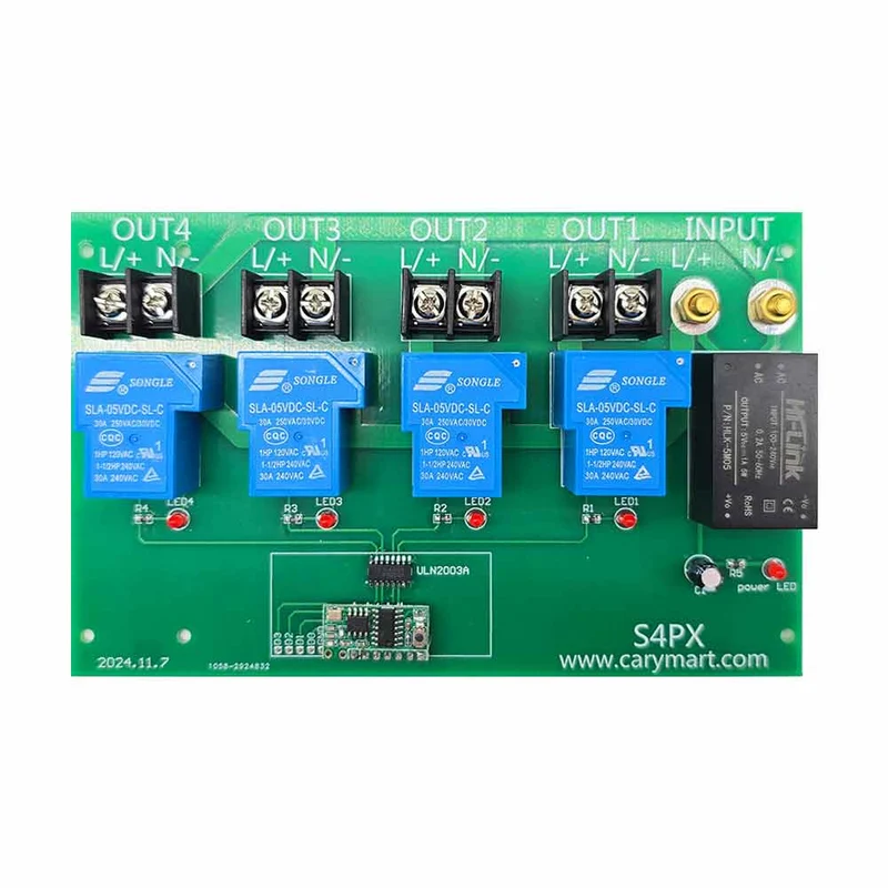 Kit Interrupteur Télécommande Sans Fil 230V 30A 4 Canaux CA Sortie (Modèle: 0020477)