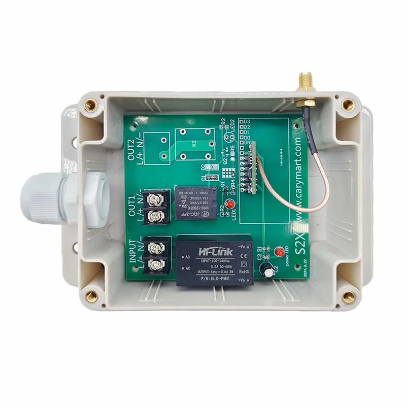 10A Kit Interrupteur Télécommande Sans Fil 1 Canal Sortie CC 2 km (Modèle: 0020491)