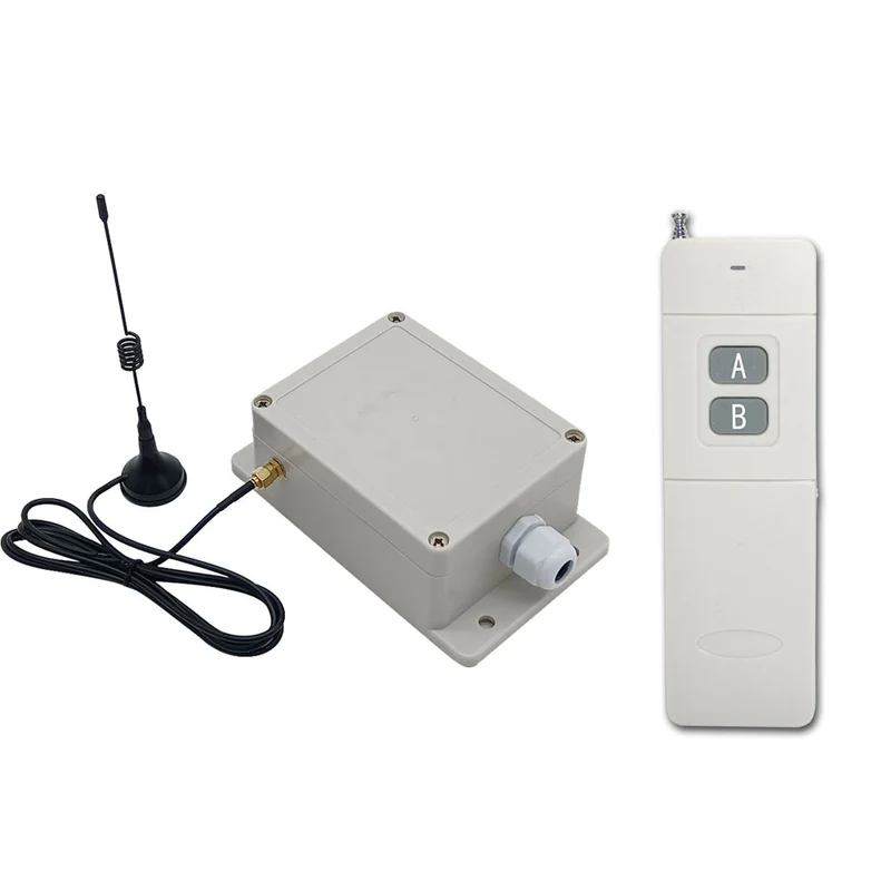 2 Canaux Sortir 230V 10A Kit Interrupteur Télécommande Sans Fil 2km (Modèle: 0020398)