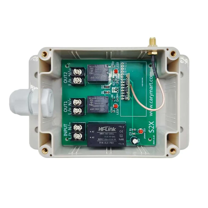 2 Canaux Sortir 230V 10A Kit Interrupteur Télécommande Sans Fil 2km (Modèle: 0020398)