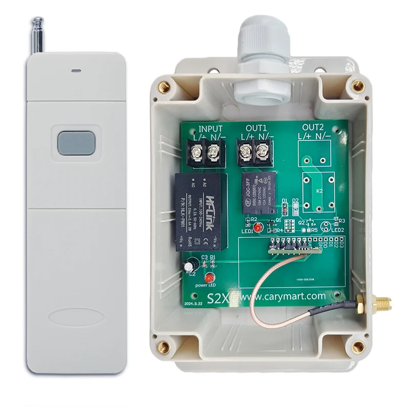 1 Canal 230V 10A Kit Interrupteur Sans Fil Avec Télécommande 1km (Modèle: 0020394)