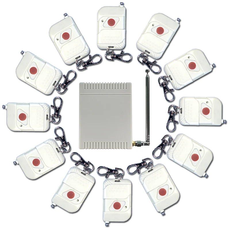 433MHz CC 9V 12V 24V Kit Interrupteur Sans Fil avec 12 Télécommandes (Modèle: 0020192)