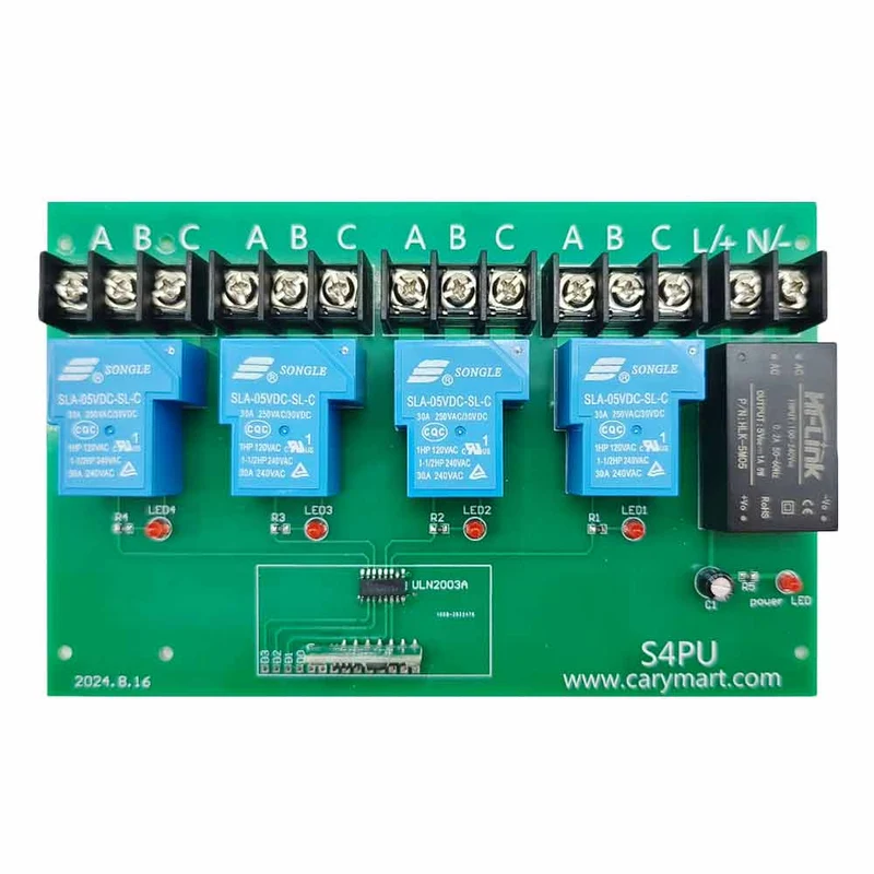 230V 30A Kit Interrupteur Télécommande Sans Fil Sortie Relais 4 Voies (Modèle: 0020448)