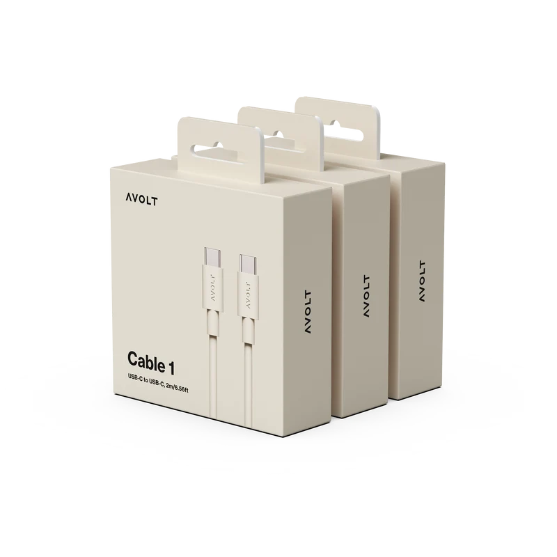 New Cable 1 | 3-Pack Nomad Sand USB-C to USB-C