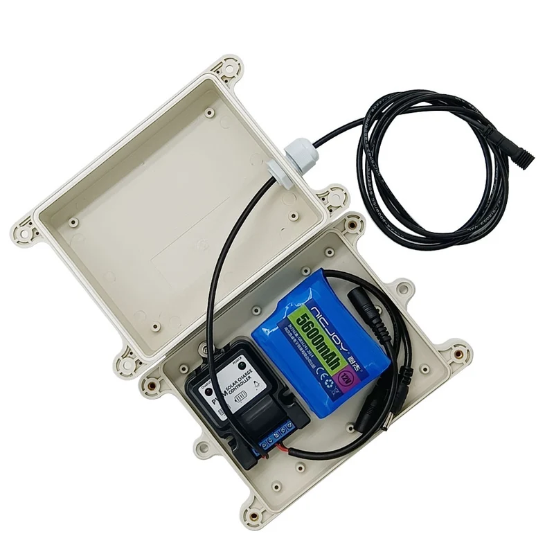 Kit panneau solaire 12V avec régulateur de charge et batterie lithium 5600mAh (Modèle: 0010205)