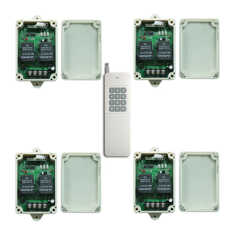 4 Interrupteurs Sans Fil et un Télécommande Pour Moteur CC 12V 24V (Modèle: 0020605)