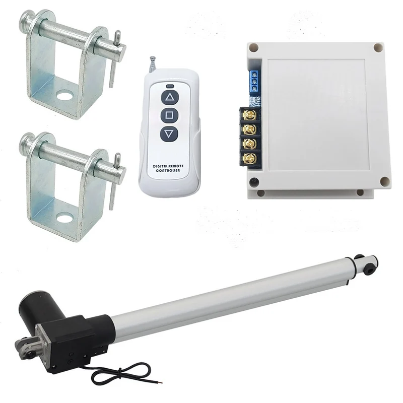 12V 24V vérin électrique 600kg course 450 mm avec télécommande (Modèle: 0020592)