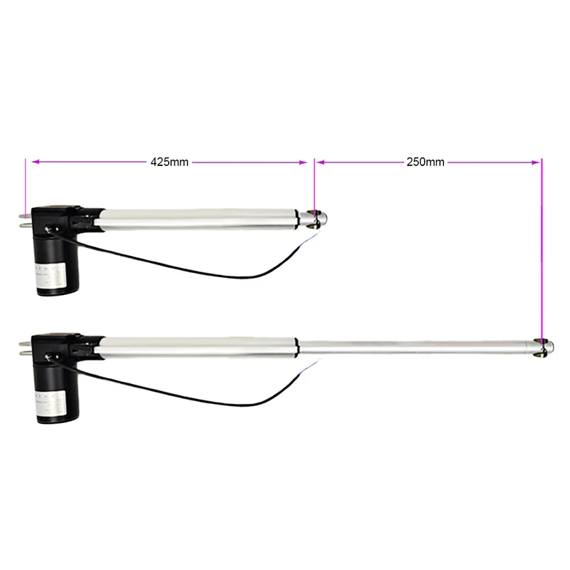 12V 24V vérin électrique 600kg course 250 mm avec télécommande (Modèle: 0020590)