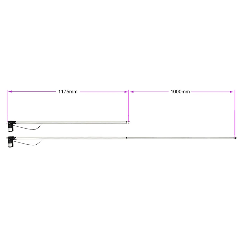 12V 24V vérin électrique 600kg course 1000 mm avec télécommande (Modèle: 0020588)