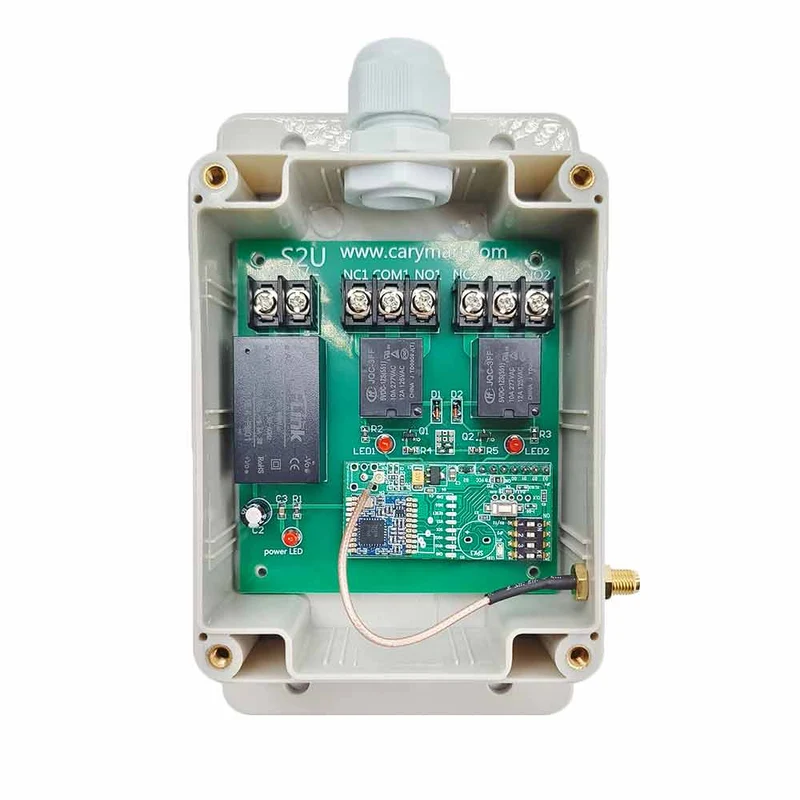 Kit interrupteur relais télécommande sans fil 230V 2 voies 10A 5km (Modèle: 0020691)