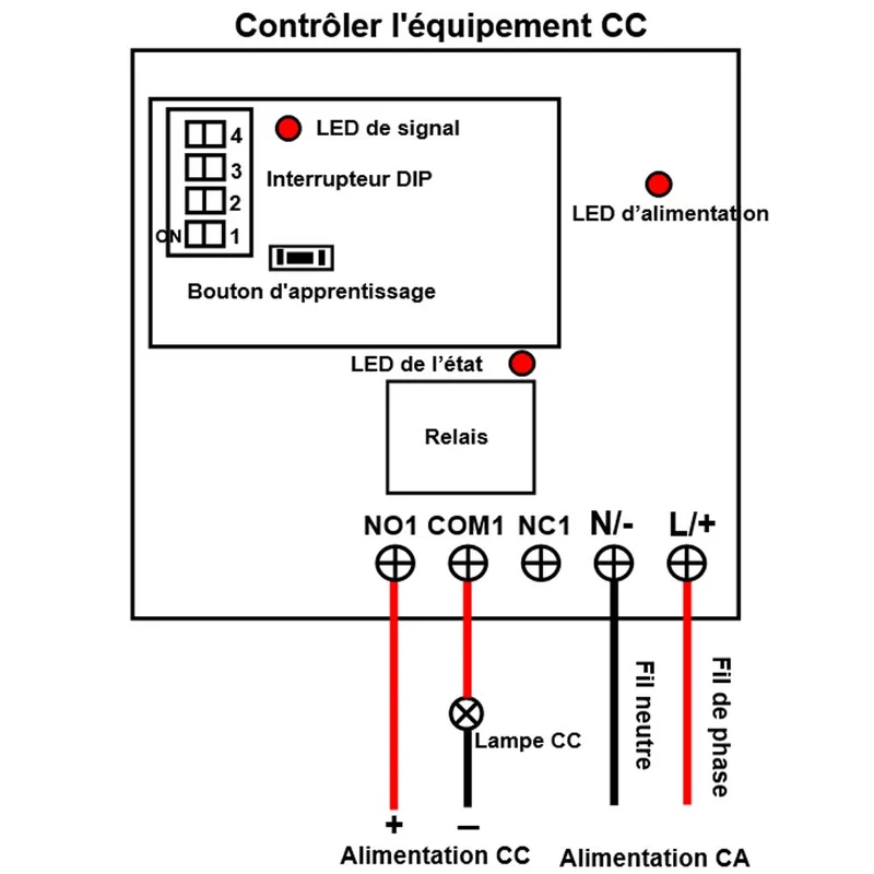 1 Voies 230V 10A Interrupteur Relais avec Télécommande Sans Fil 5km (Modèle: 0020689)