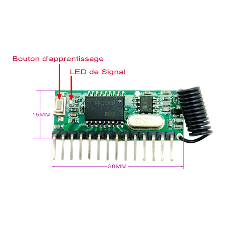 12 Canaux 5V Module Récepteur Radio RF Avec Décodage (Modèle: 0020245)