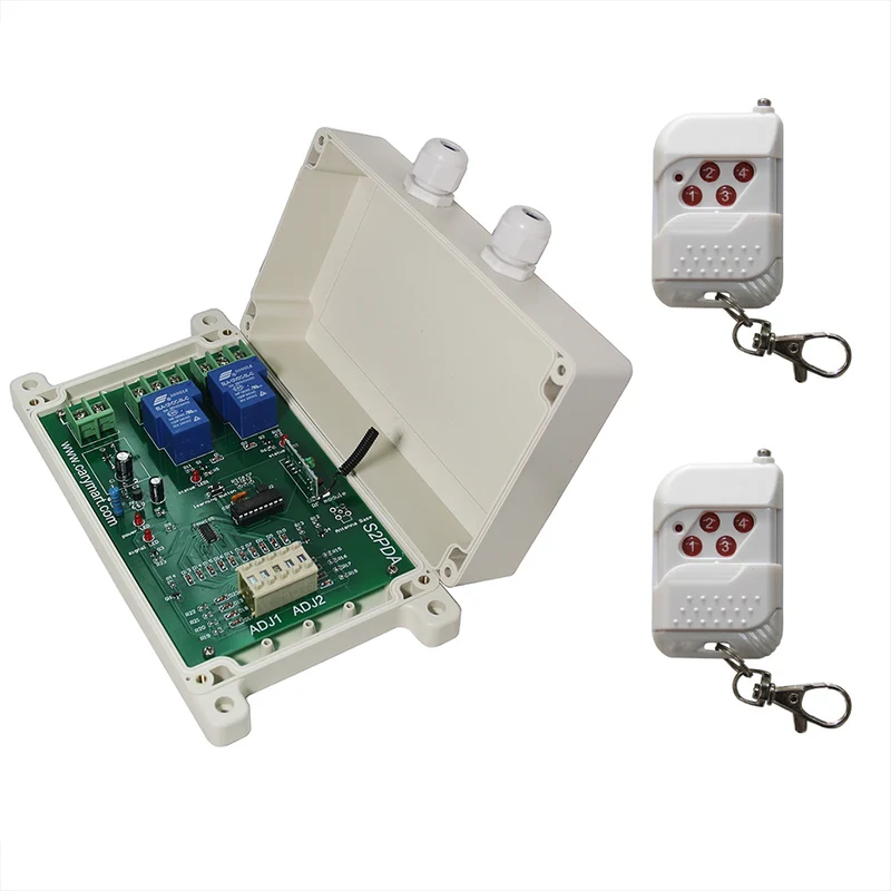 2 Canaux 12V 30A Retard Interrupteur Sans Fil Avec Télécommande (Modèle: 0020659)