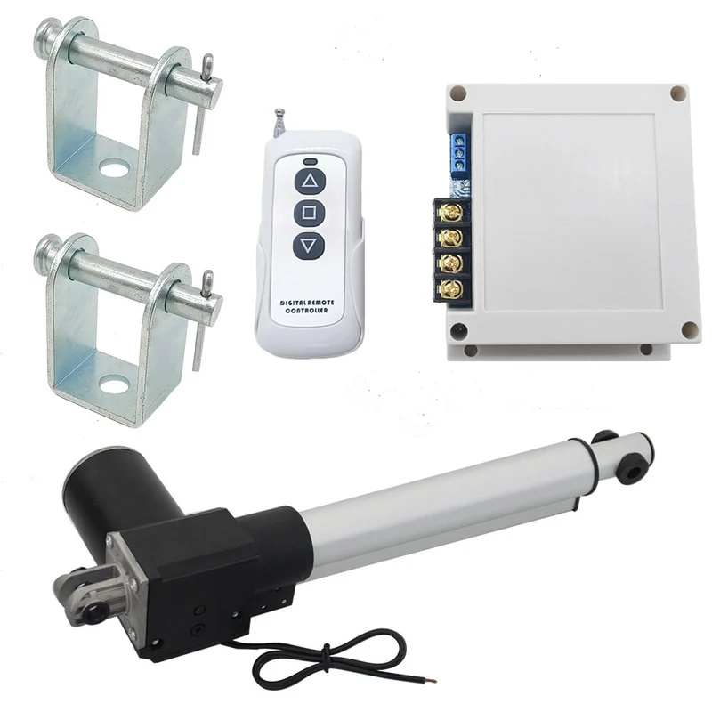 12V 24V vérin électrique 600kg course 200 mm avec télécommande (Modèle: 0020582)
