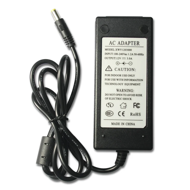 Adaptateur Secteur Universel Européen Alimentation 12V CC 3A Pour Interrupteur Sans Fil/lumière LED (Modèle : 0010126)