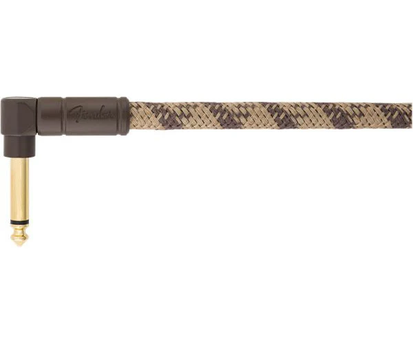 3m Angled Festival Instrument Cable Pure Hemp Brown Stripe
