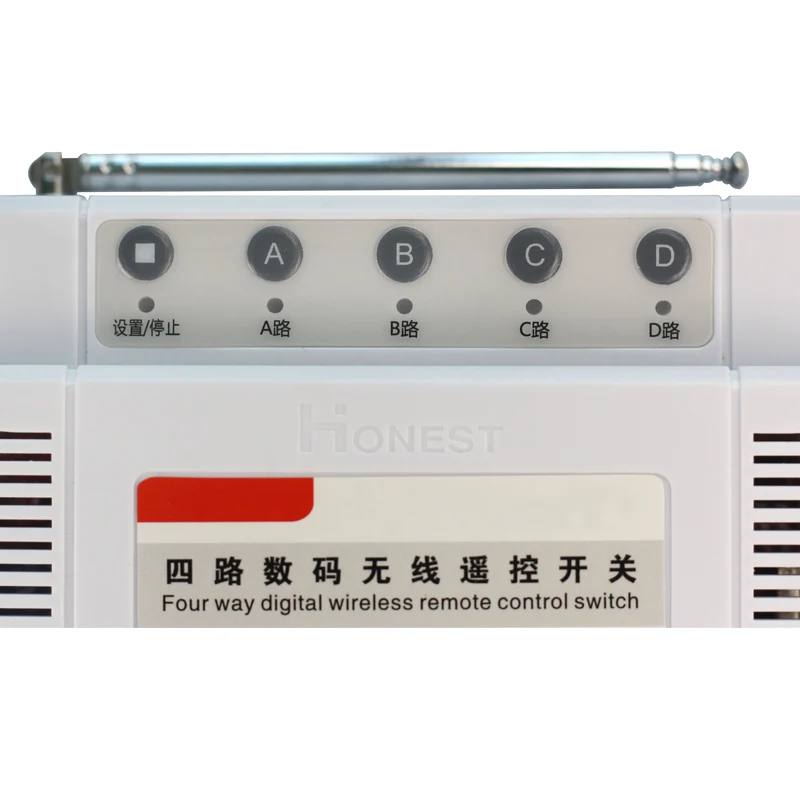 4 Canaux 10A Récepteur Sans Fil 75~400V CA Interrupteur Radio (Modèle: 0020700)