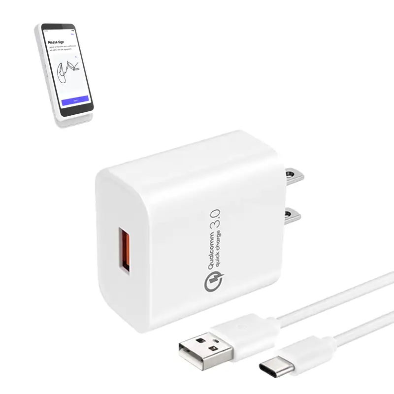 Chargeur mural pour lecteur Stripe avec câble USB-C | Agoz