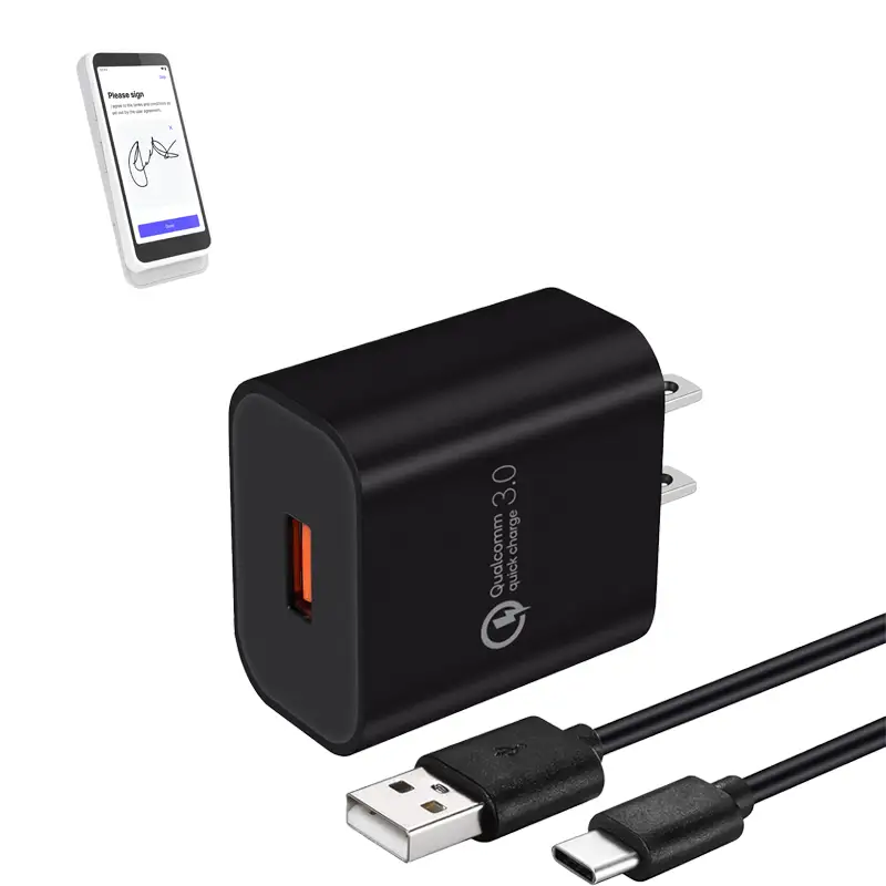 Chargeur mural pour lecteur Stripe avec câble USB-C | Agoz