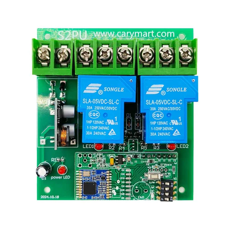 10~80V récepteur interrupteur sans fil, 2 voies 10A relais 5km (Modèle: 0020101)