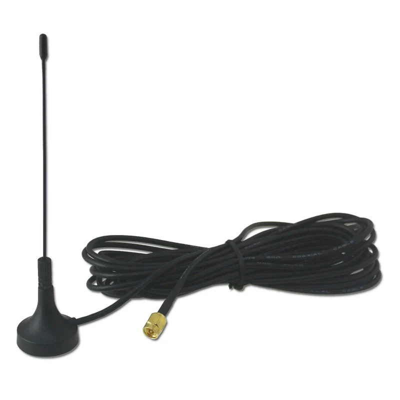Antenne RF Ventouse Magnétique avec 5 m Câble et Connecteur SMA (Modèle: 0020914)