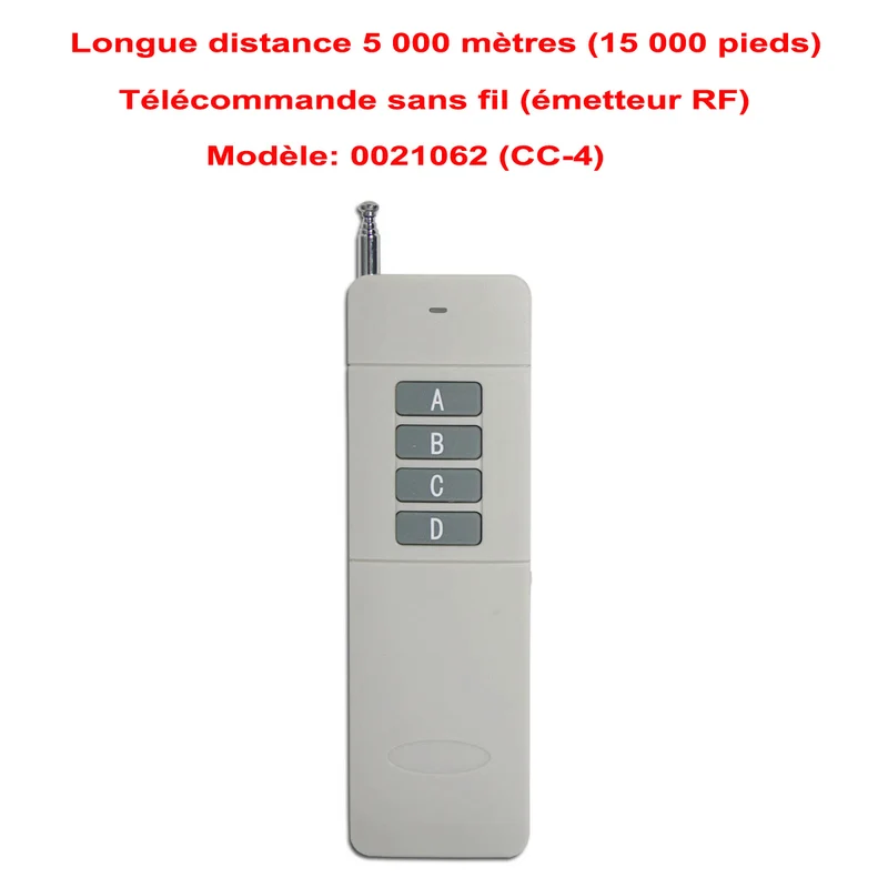 4 Voies 30A interrupteur sans fil sortie CC avec télécommande 5km (Modèle: 0020671)