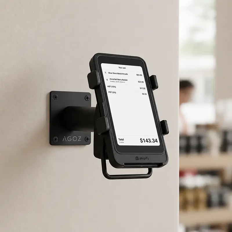 Support mural pivotant en métal pour terminal POS Shopify