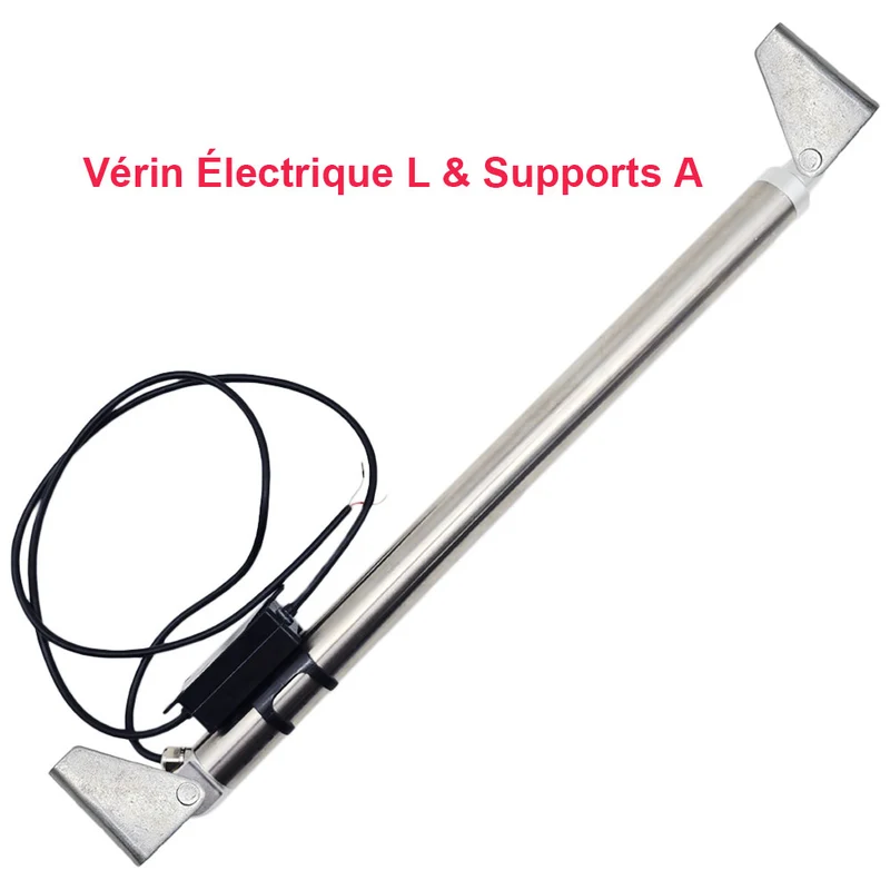 12V 24V 80kg vérin électrique inox actionneur linéaire série L course 100mm (Modèle: 0041963)
