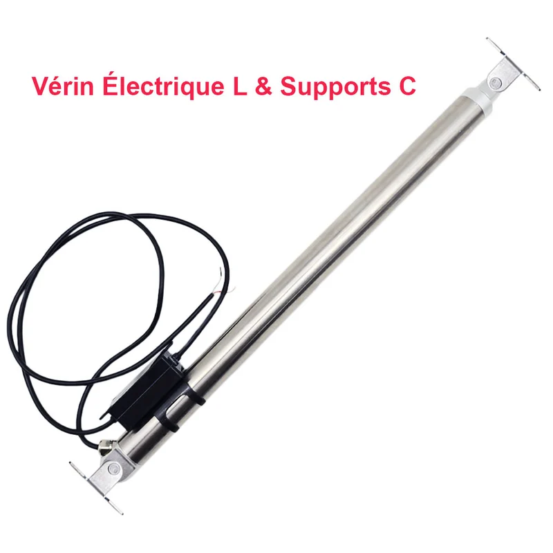 12V 24V 80kg vérin électrique inox actionneur linéaire série L course 100mm (Modèle: 0041963)
