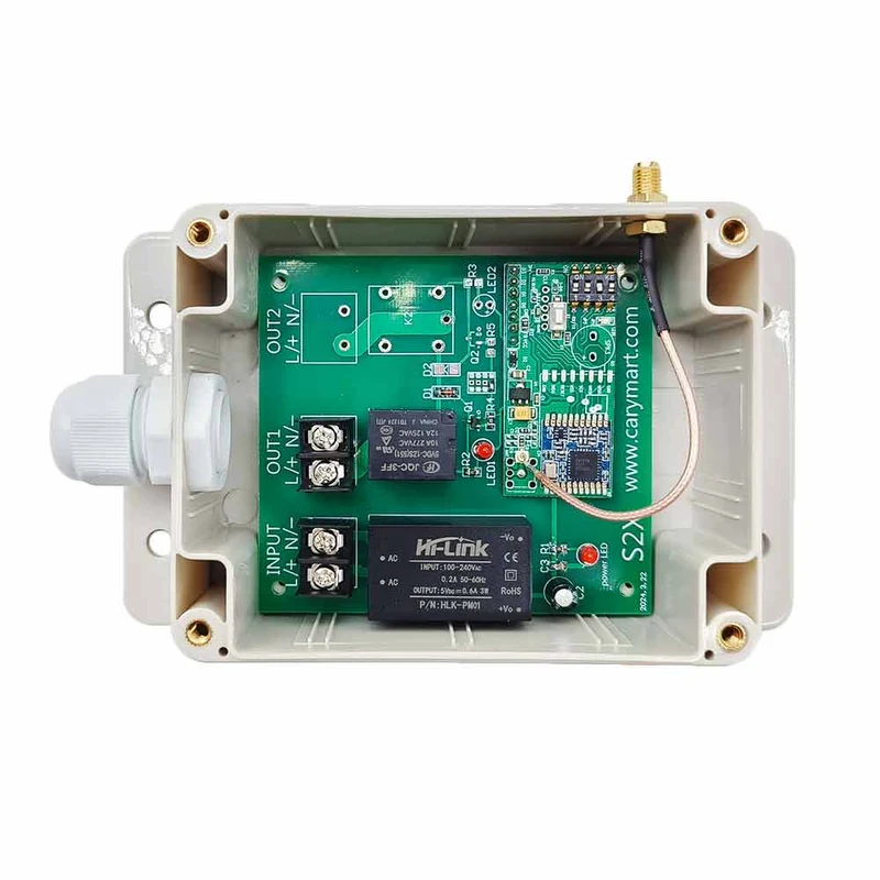 5Km 10A Kit Interrupteur Télécommande Sans Fil 1 Voie Sortie 230V (Modèle: 0020146)