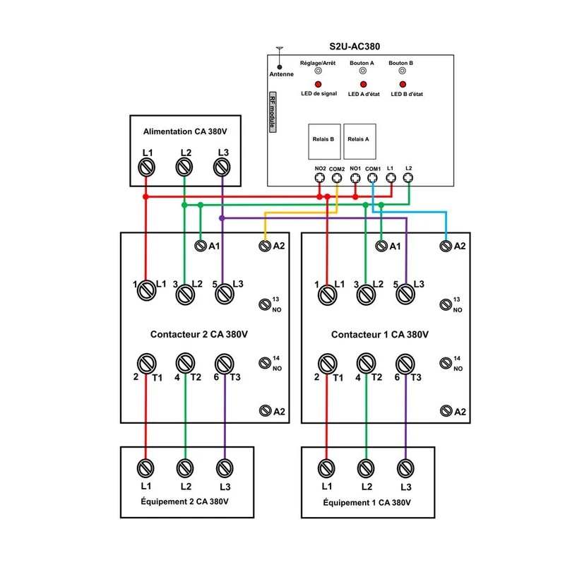 75~400V Interrupteur Sans Fil 2 Canaux 10A Récepteur (Modèle: 0020695)