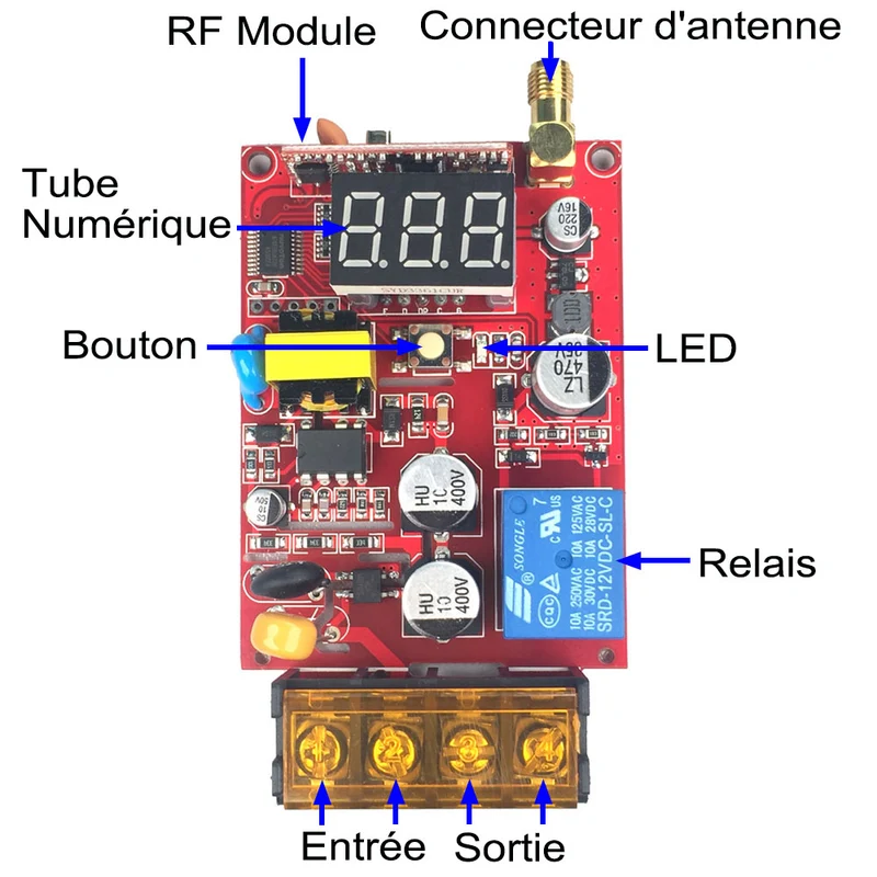 1 Canal Interrupteur Sans Fil 380V Récepteur Radio Pour Pompes ou Moteurs (Modèle: 0020068)