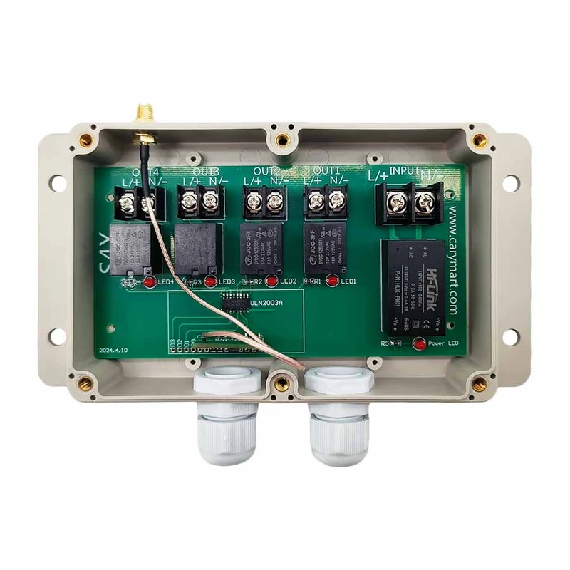 4 Voies Étanche Interrupteur Sans Fil 220V 10A Récepteur Radio (Modèle: 0020221)