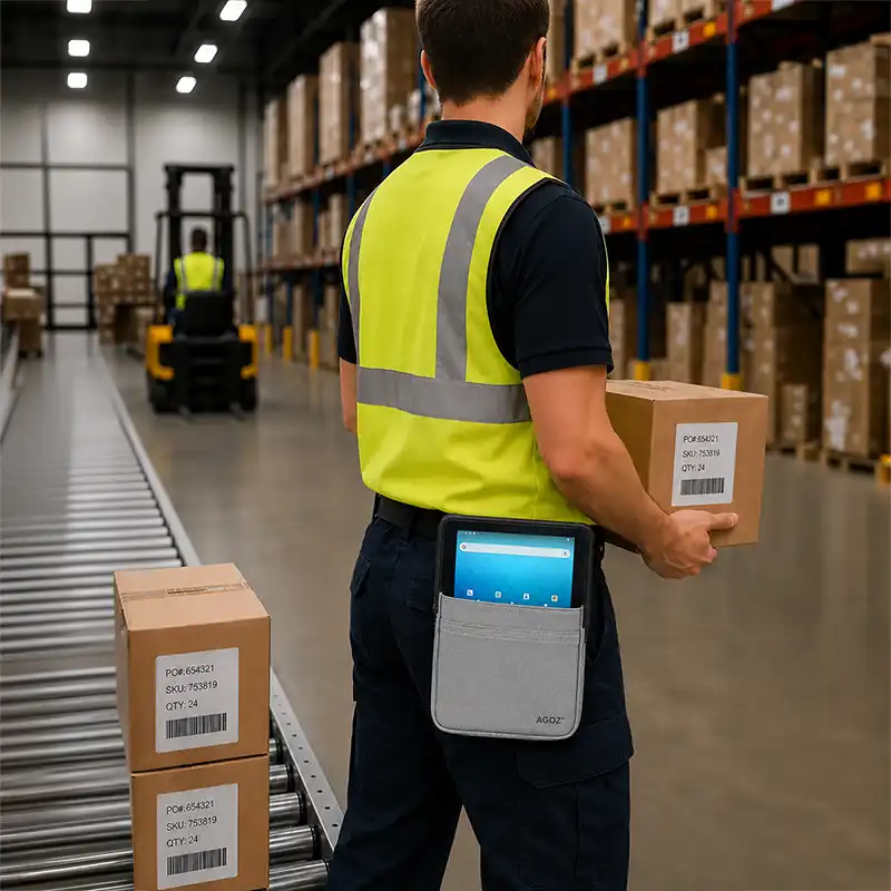 Étui ceinture pour tablette Unitech RT112 pour mobilité en entrepôt | Agoz