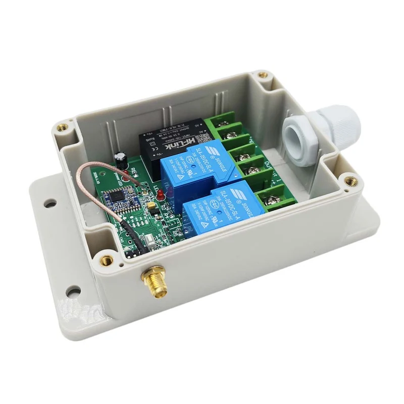 230V interrupteur sans fil étanche récepteur sortie CA à 2 voies 5km (Modèle: 0020135)