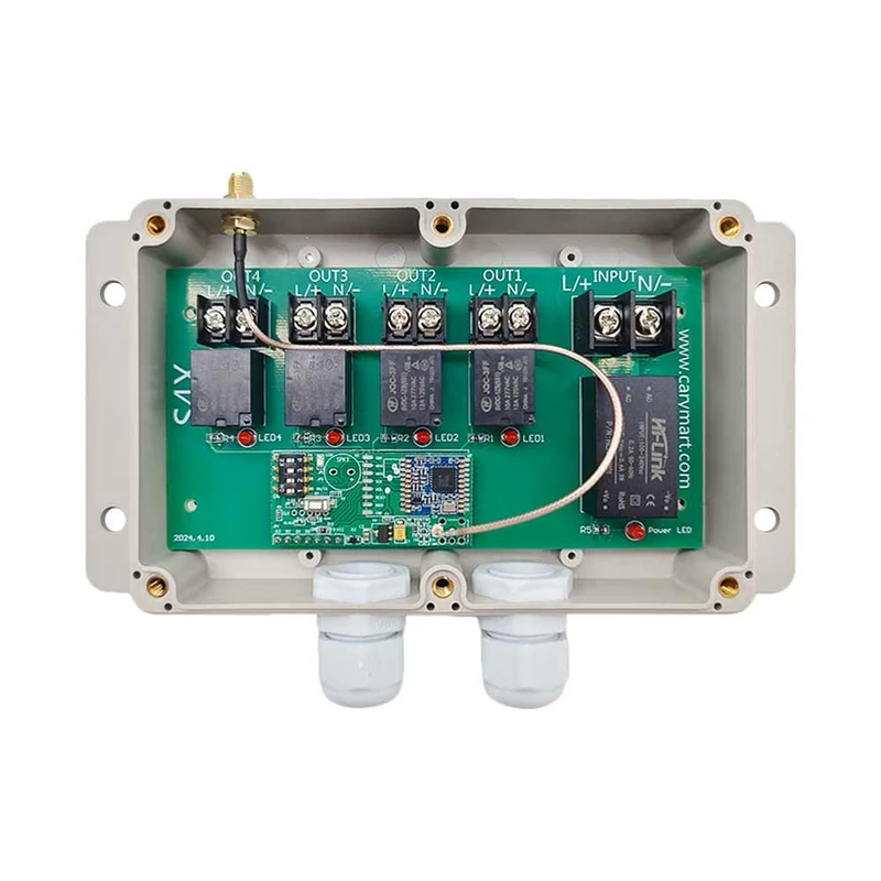 5 km 230V 10A Interrupteur Sans Fil Récepteur Sortie CA 4 Canaux (Modèle: 0020225)