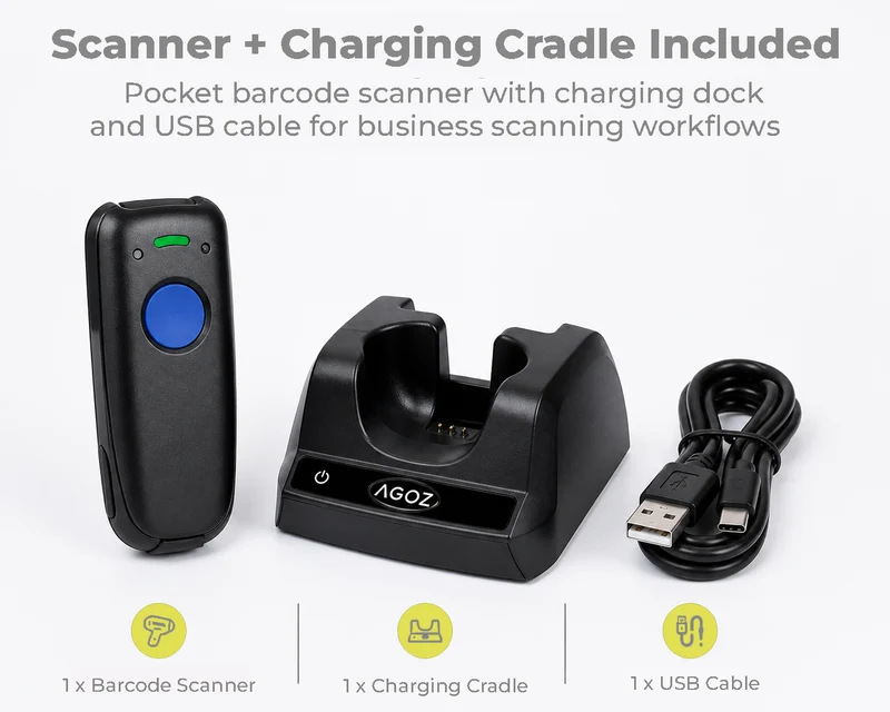 Scanner de codes-barres de poche AGOZ AG-PK770